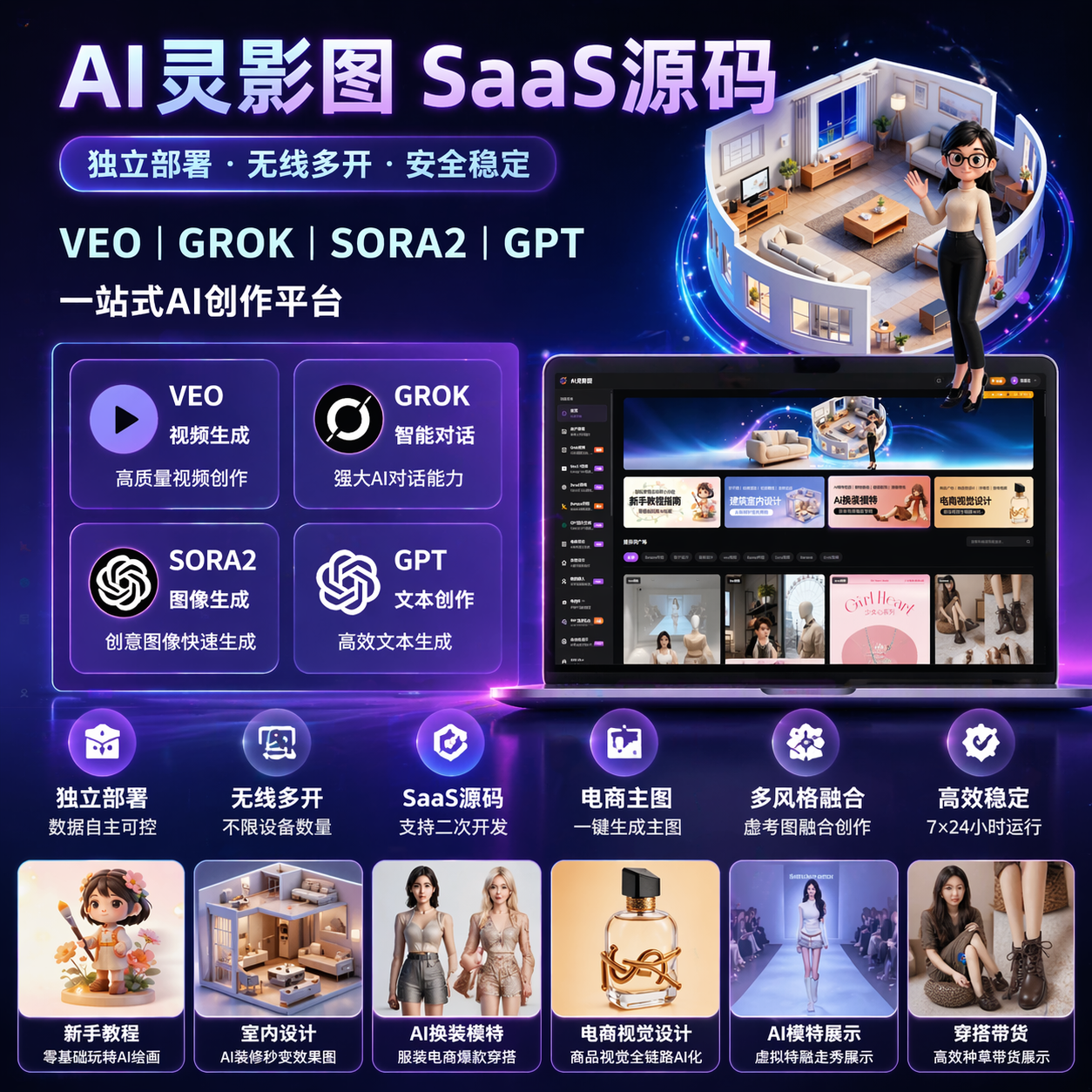 AI灵影图工具Saas源码